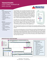 Thumbnail of document Data Sheet - TransiTempII Temperature & Humidity Data Logger